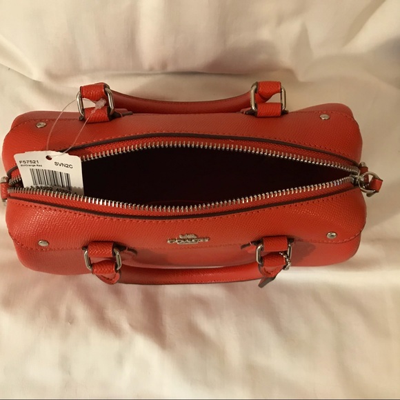 Coach mini Bennett satchel-orange/red - Picture 4 of 8